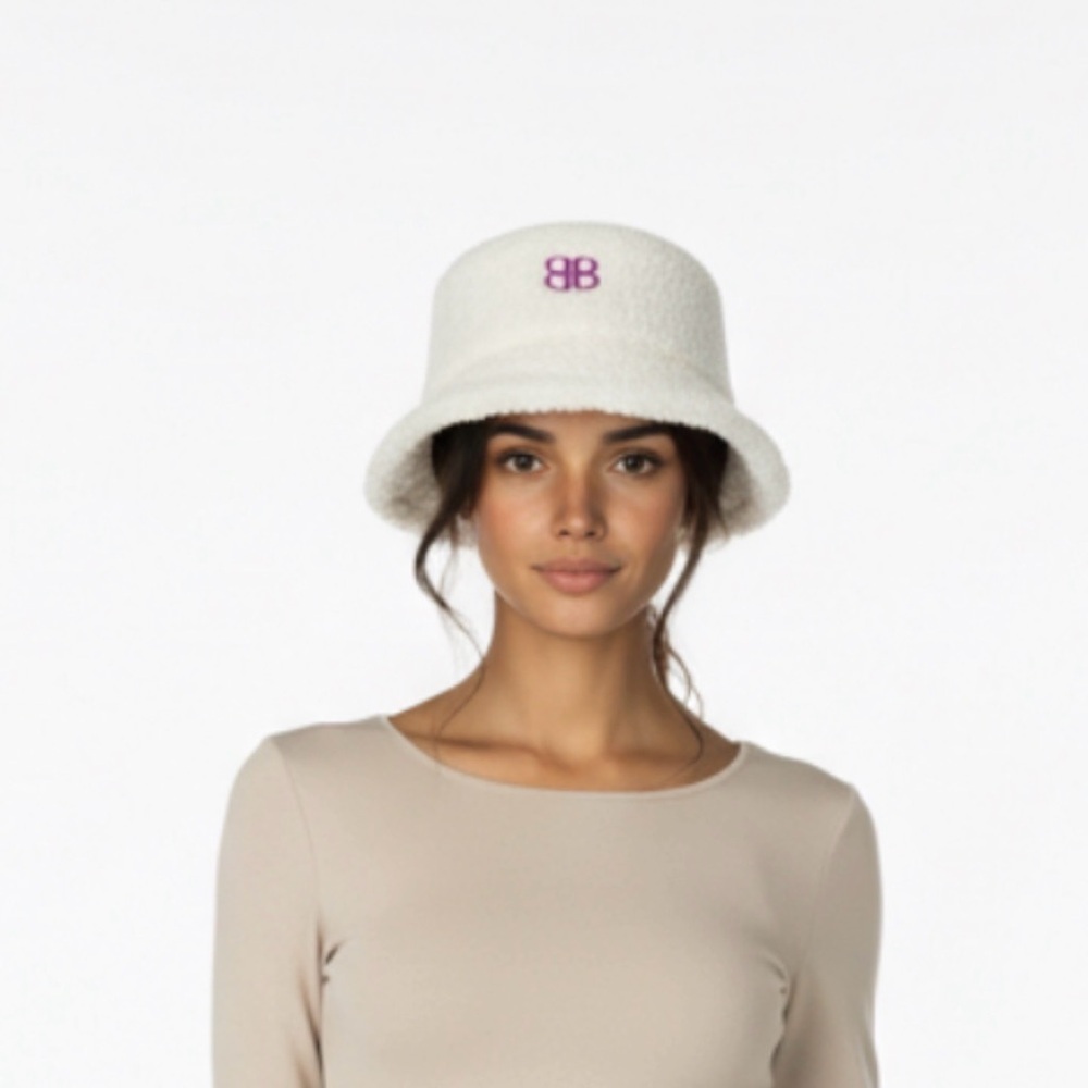 Baileys vintage‎ shearling Sherpa bucket hat cream lining logo